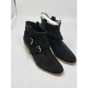 Cole Haan 255303 Womens Jensynn Pull-on Suede Booties Black Size 9 B